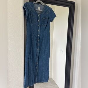 Vintage Old Navy 100% Cotton Denim Maxi Dress – Size 4